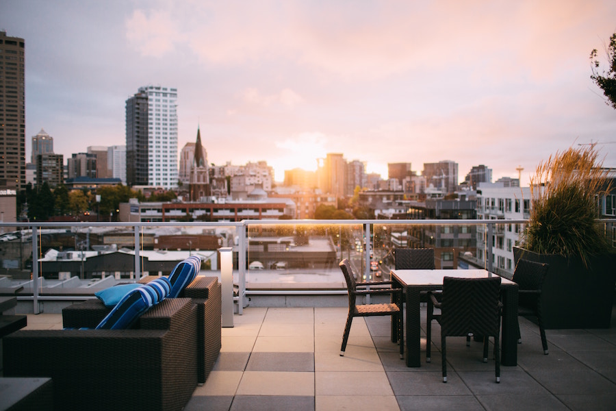 Rooftop deck in one of the top Philly communities