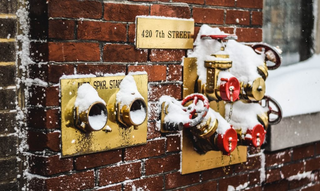 Frozen valves in the winter, a danger of little winter home maintenance.