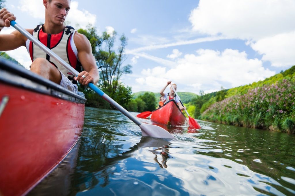 canoeing at peace valley park